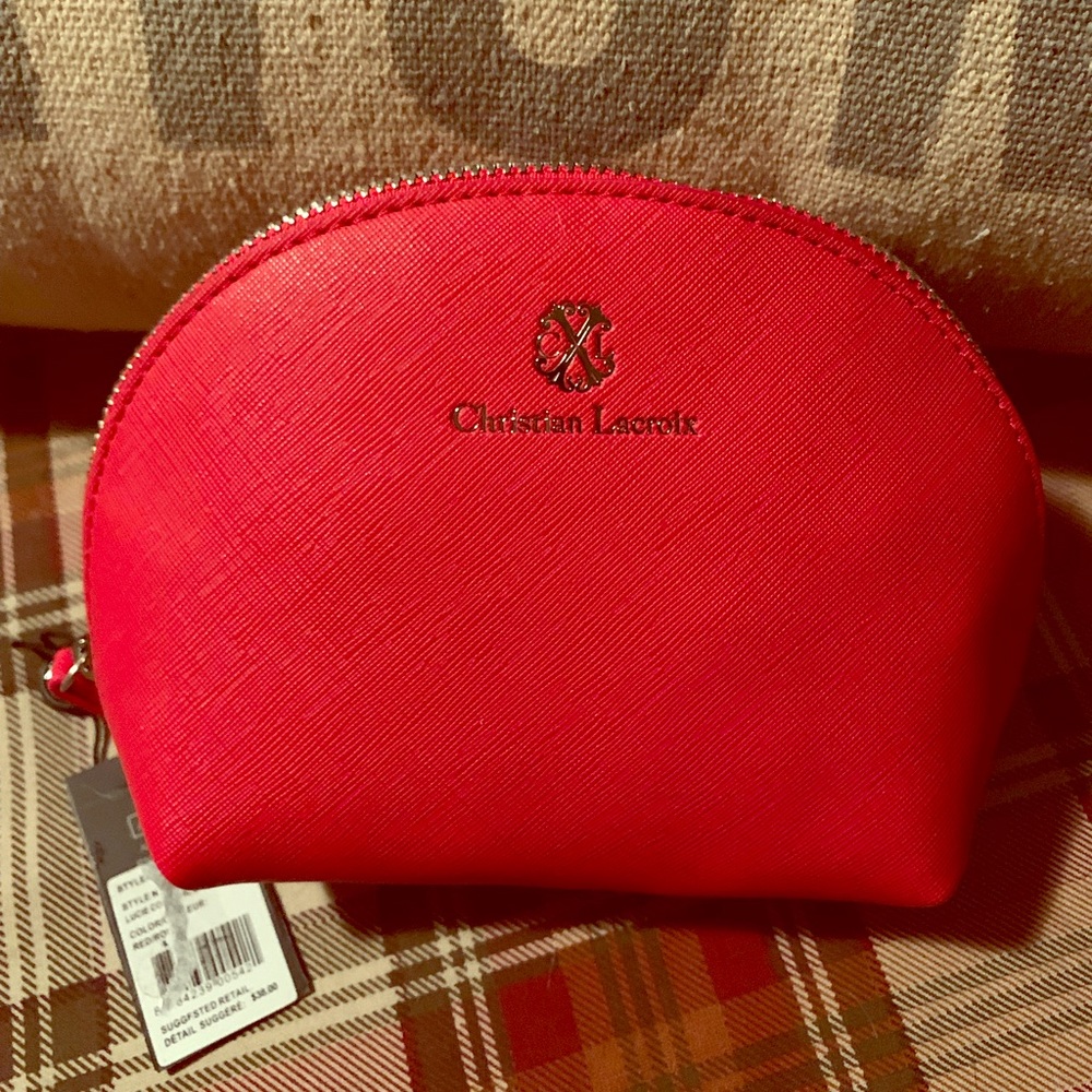 Red Christian Lacroix Makeup/Cosmetic Bag